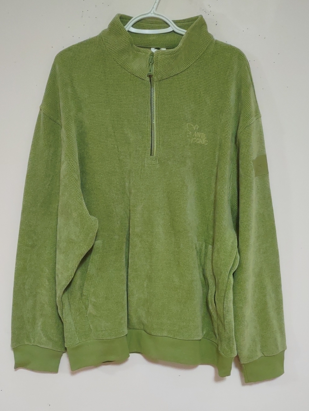 Brand-new Men's Green Half-Zip Pullover Sweater